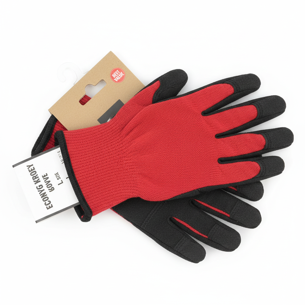 Guante Económico Rojo-Negro