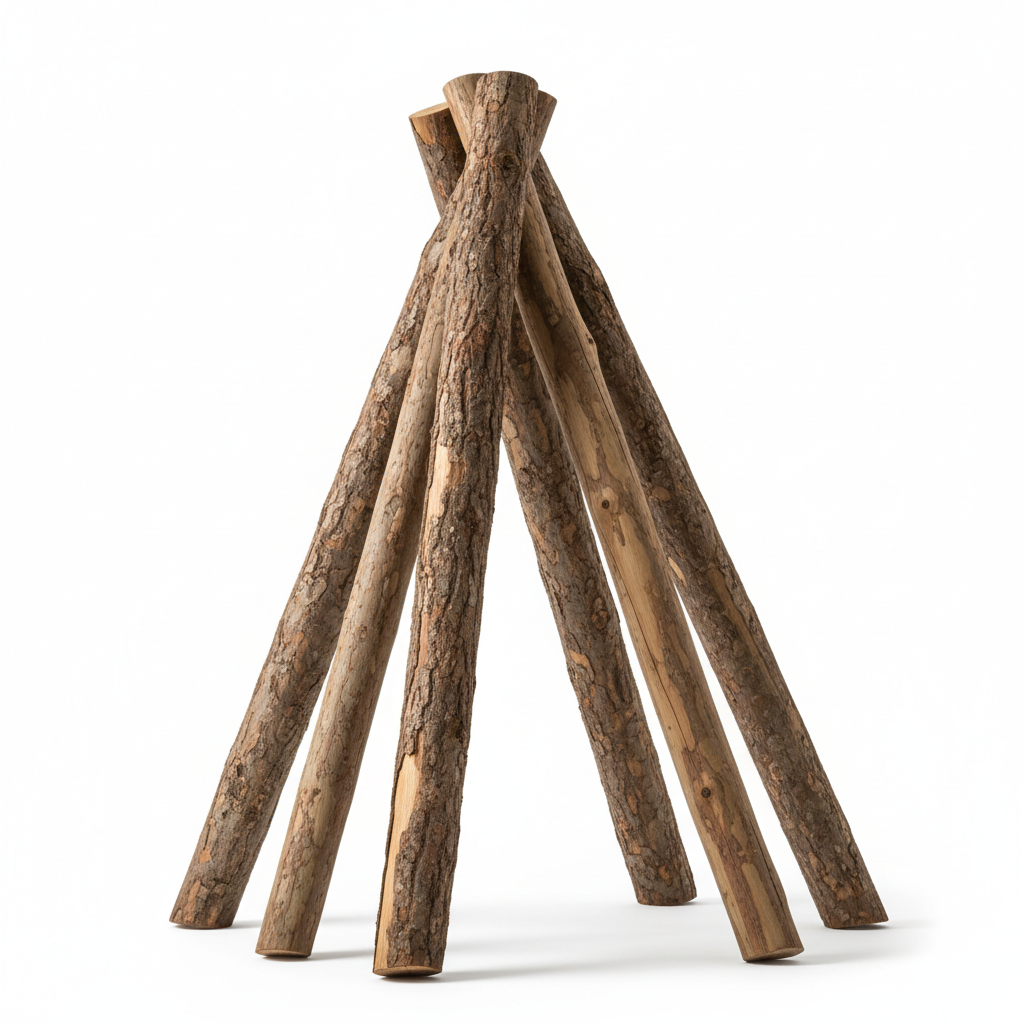 Postes de Madera con Cáscara