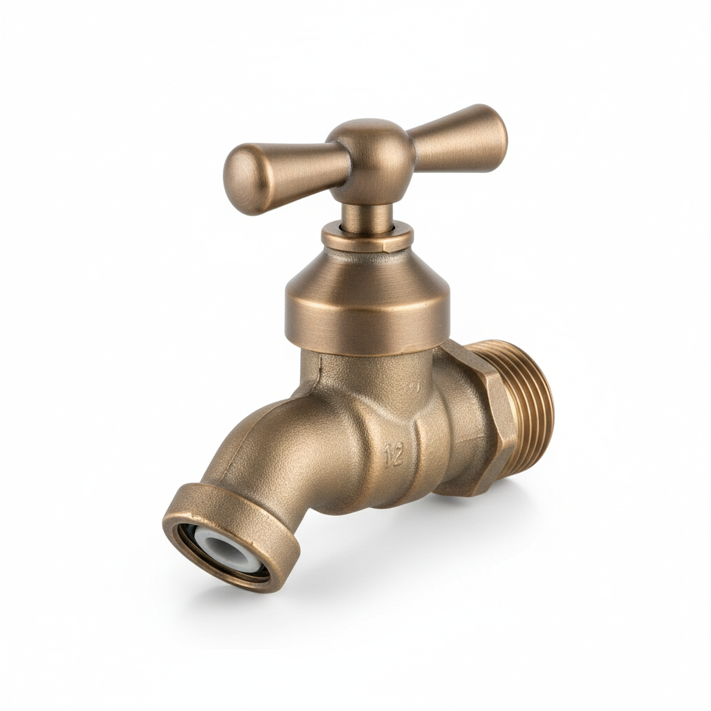 Llave pico manguera bronce manija T 1/2