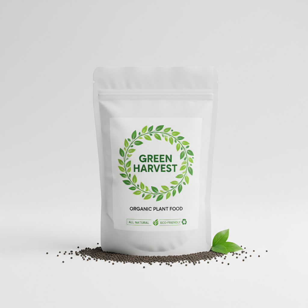 Abono orgánico para plantas en presentación premium