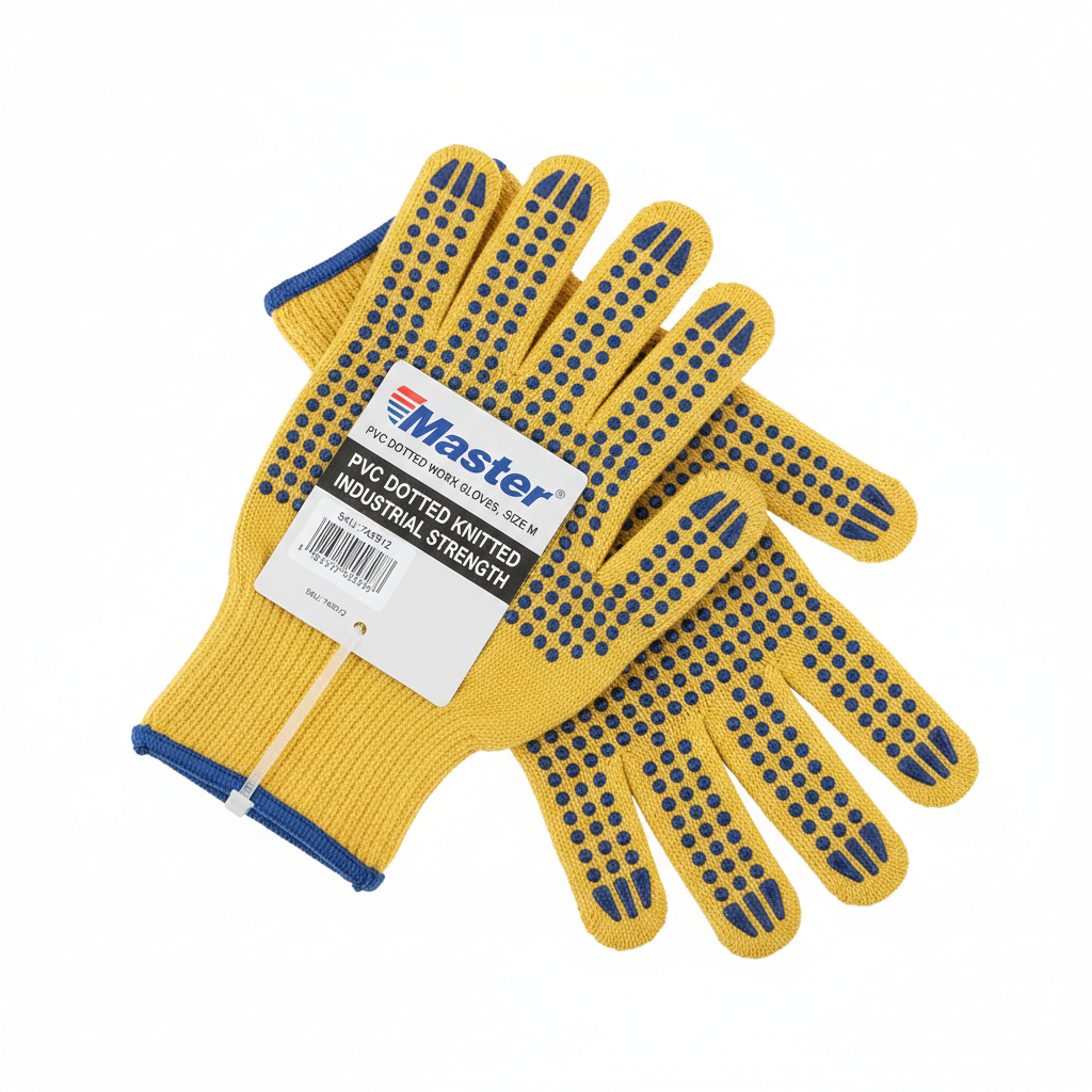 Guante Master tejido punto PVC talla M